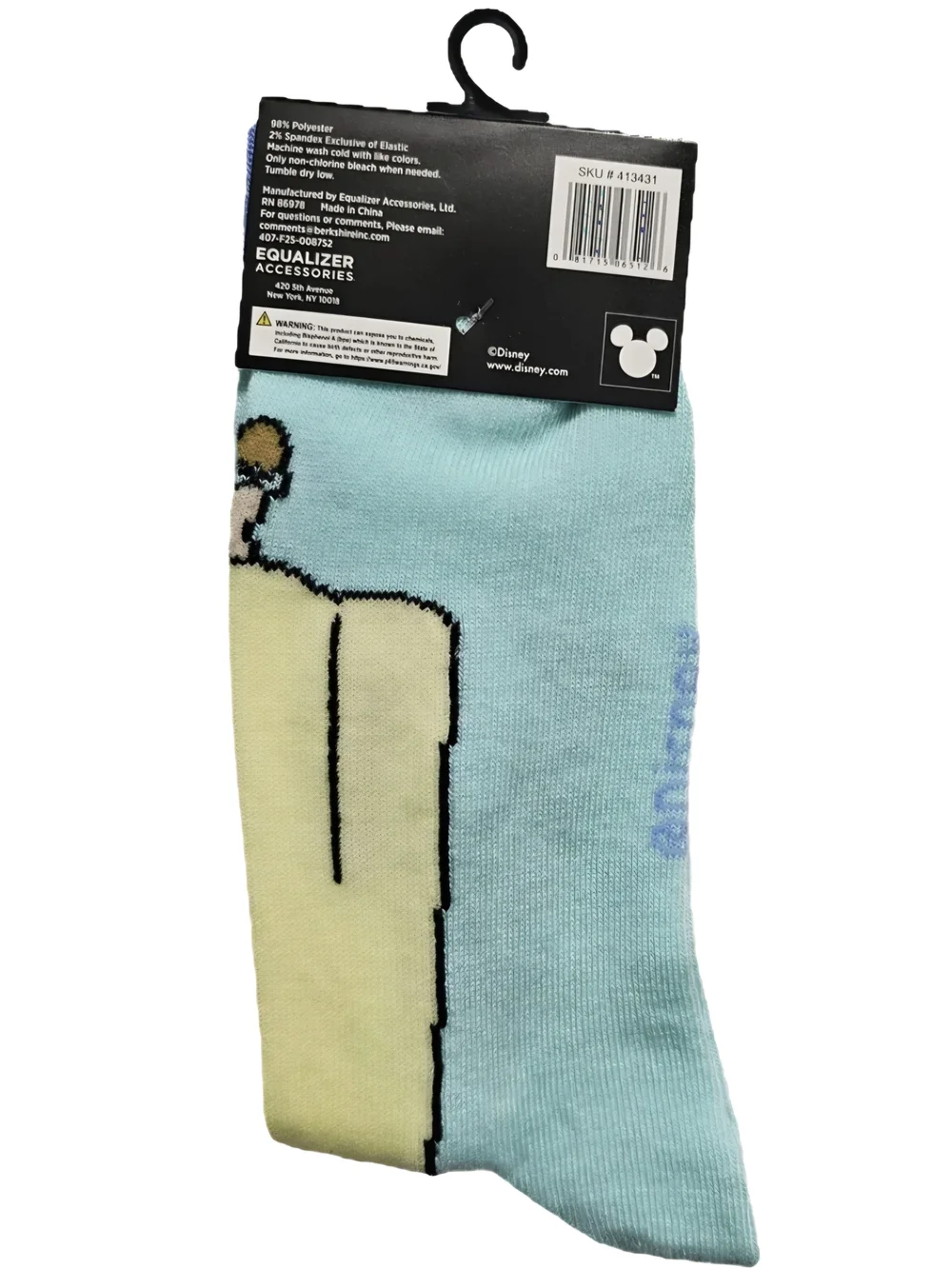 Disney Snow White Light Blue and Yellow Crew Socks